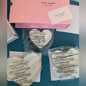 Kate Spade Heart-Shaped Trinket Dishes set of 3